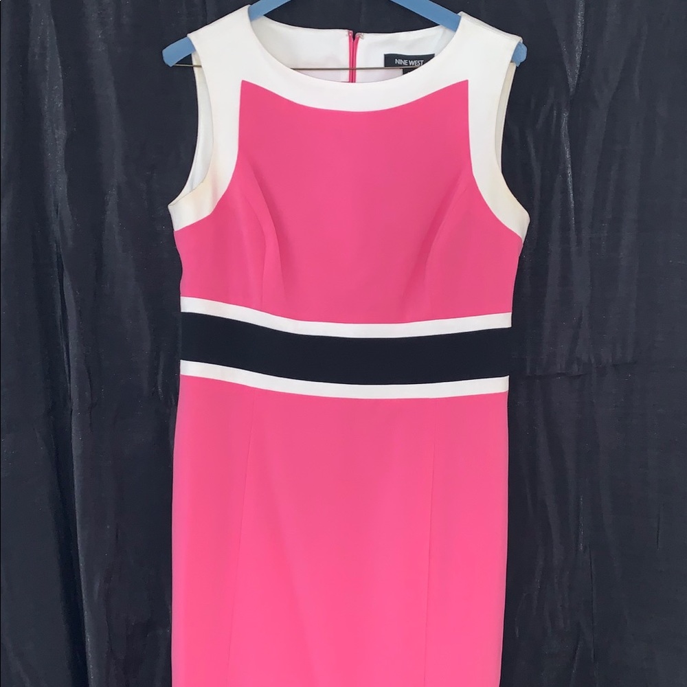 Nine West Pink Black and White Dress
